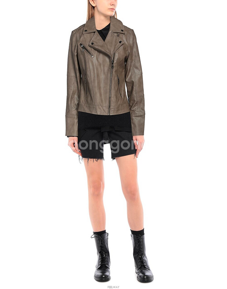 GARCIA Vegan Leather biker jacket--4