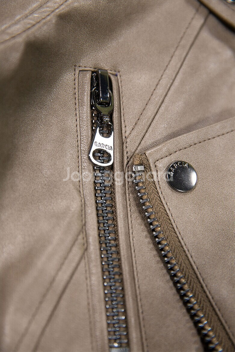 GARCIA Vegan Leather biker jacket--1