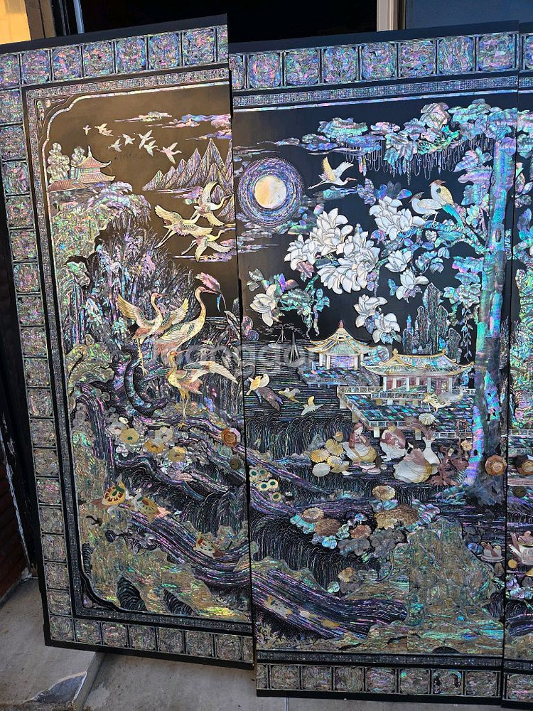 나전칠기 자개문짝4--2