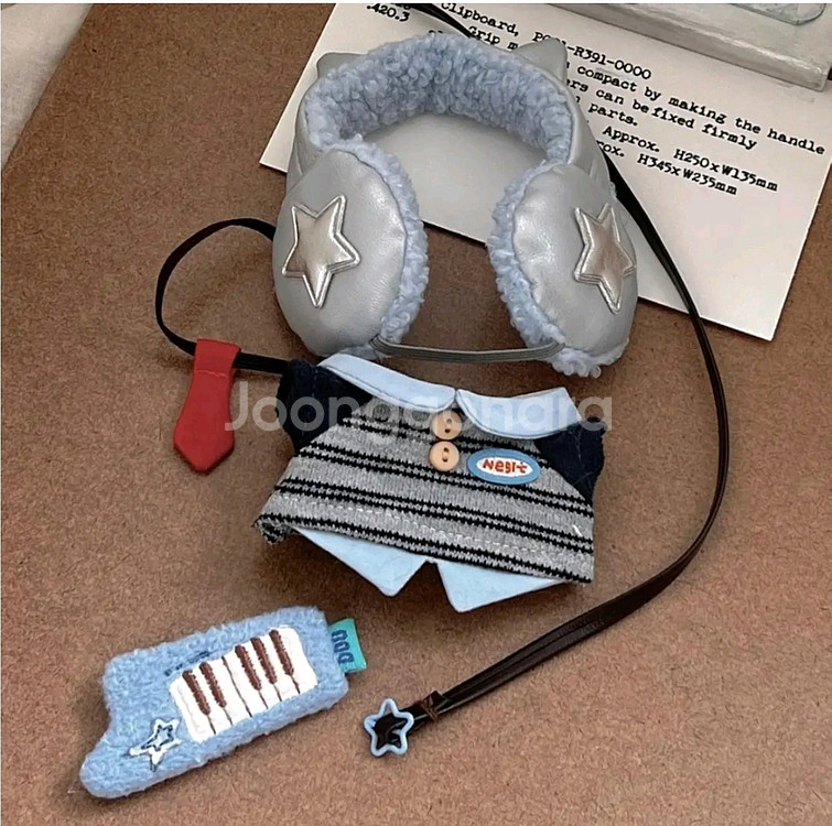 10cm 무속성 인형옷 두유 밴드 세트 판매--4