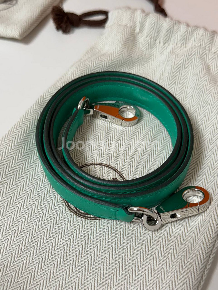 에르메스 켈리백 28 (Quadrille Canvas & Menthe Swift, Palladium H/W)--6