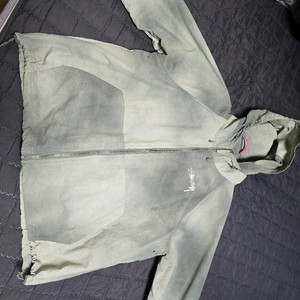 스투시 웨이브 다이 비치쉘 자켓 셋업 세이지그린