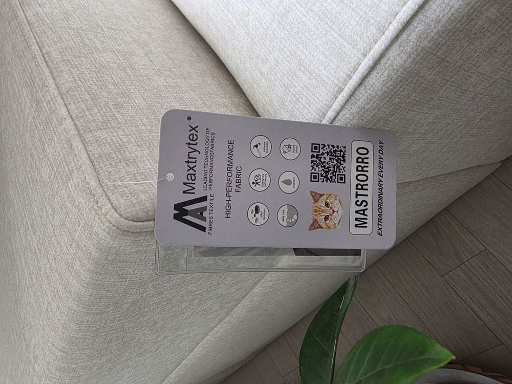 디아 패브릭 모션 슬라이드 무빙 리클라이너 4인용 소파, 크림 베이지 이미지