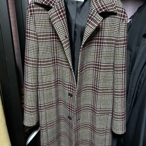 타임옴므 체크코트 48사이즈(단시간 2회착용)