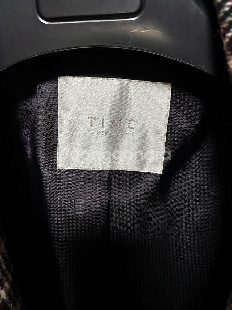 타임옴므 체크코트 48사이즈(단시간 2회착용)--2