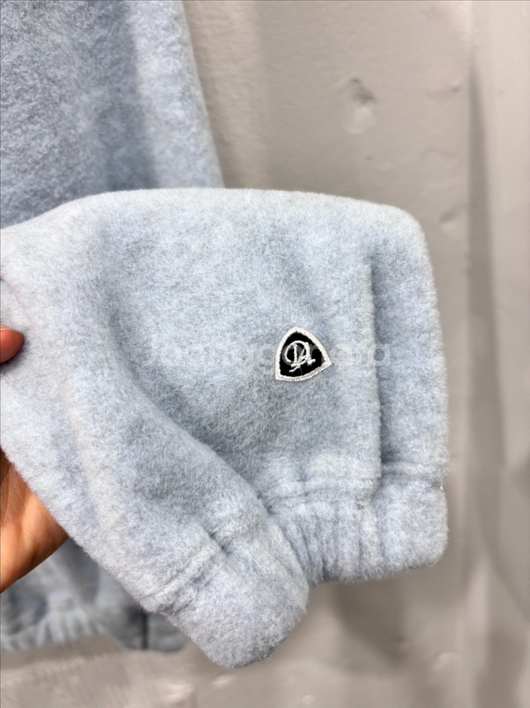 다이애그널 플리스 하프집업티--5