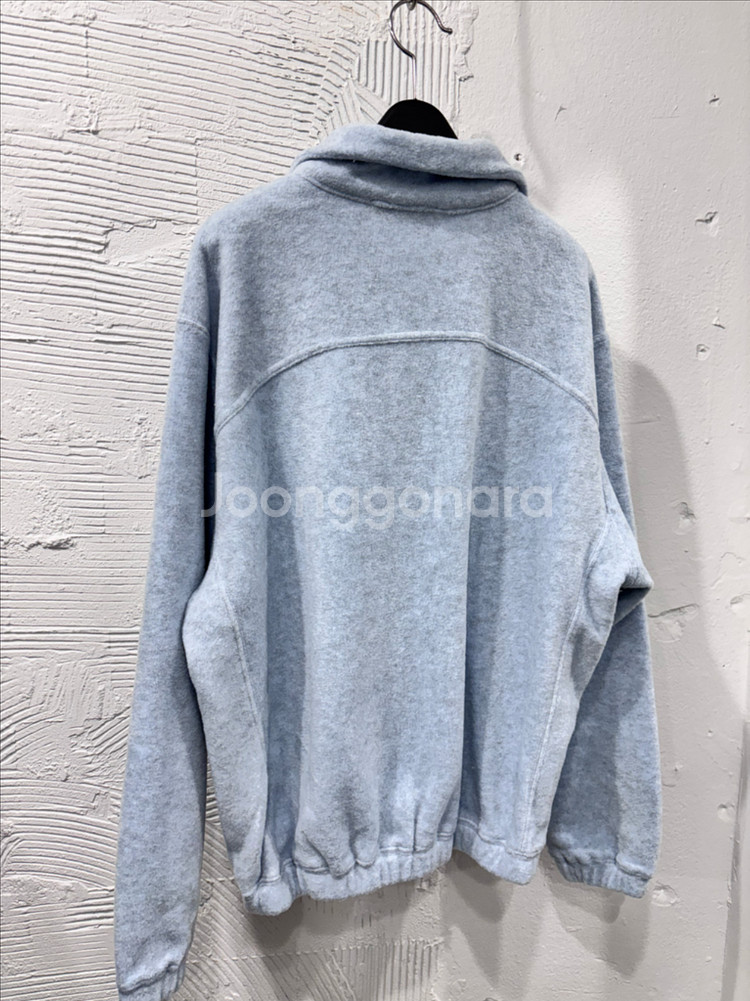 다이애그널 플리스 하프집업티--8