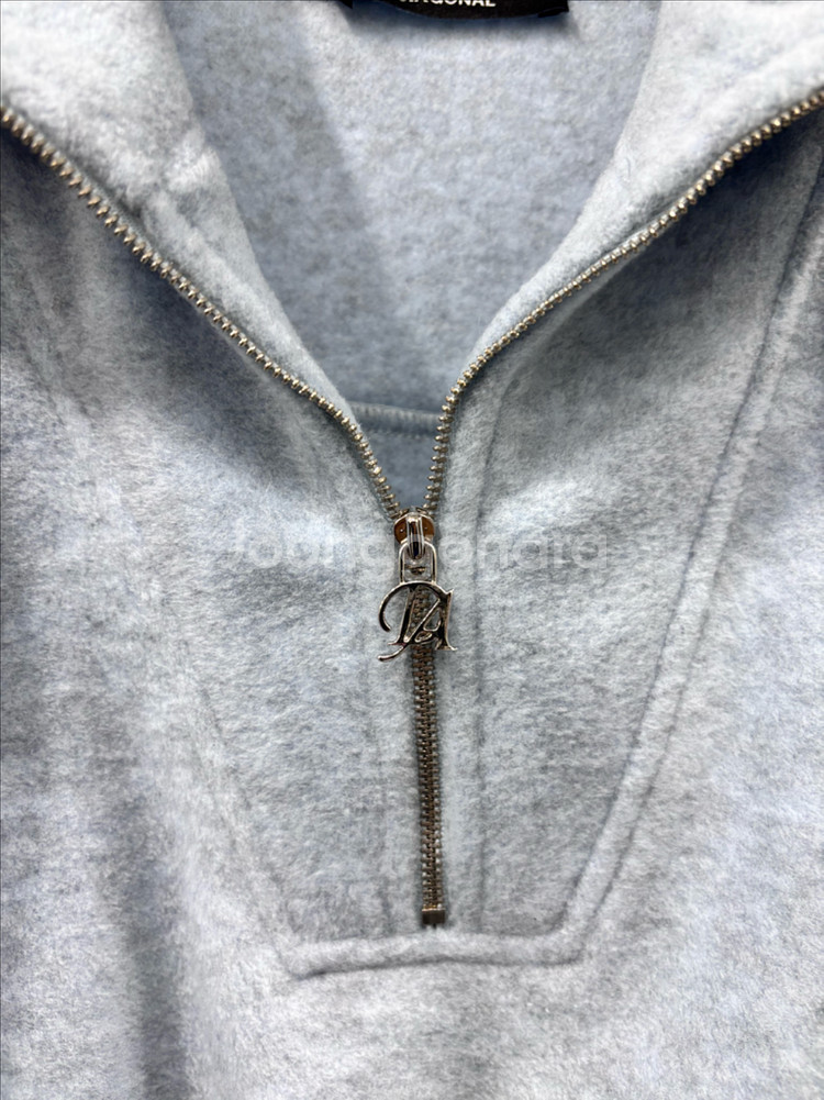 다이애그널 플리스 하프집업티--2