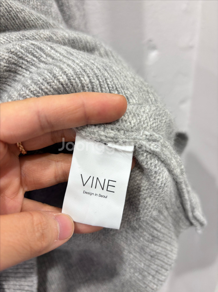 바인 후드 그레이 니트--4