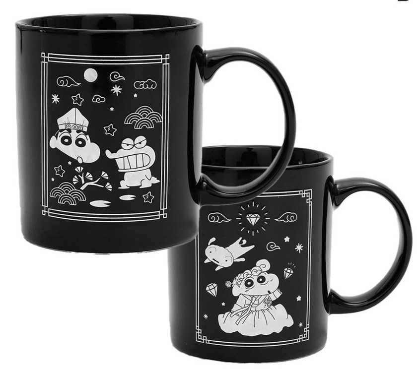 (새상품)댄꼼마 짱구&짱아 자개 머그컵 세트(2P)--0