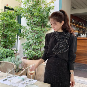 바이씨니 스카프 블라우스