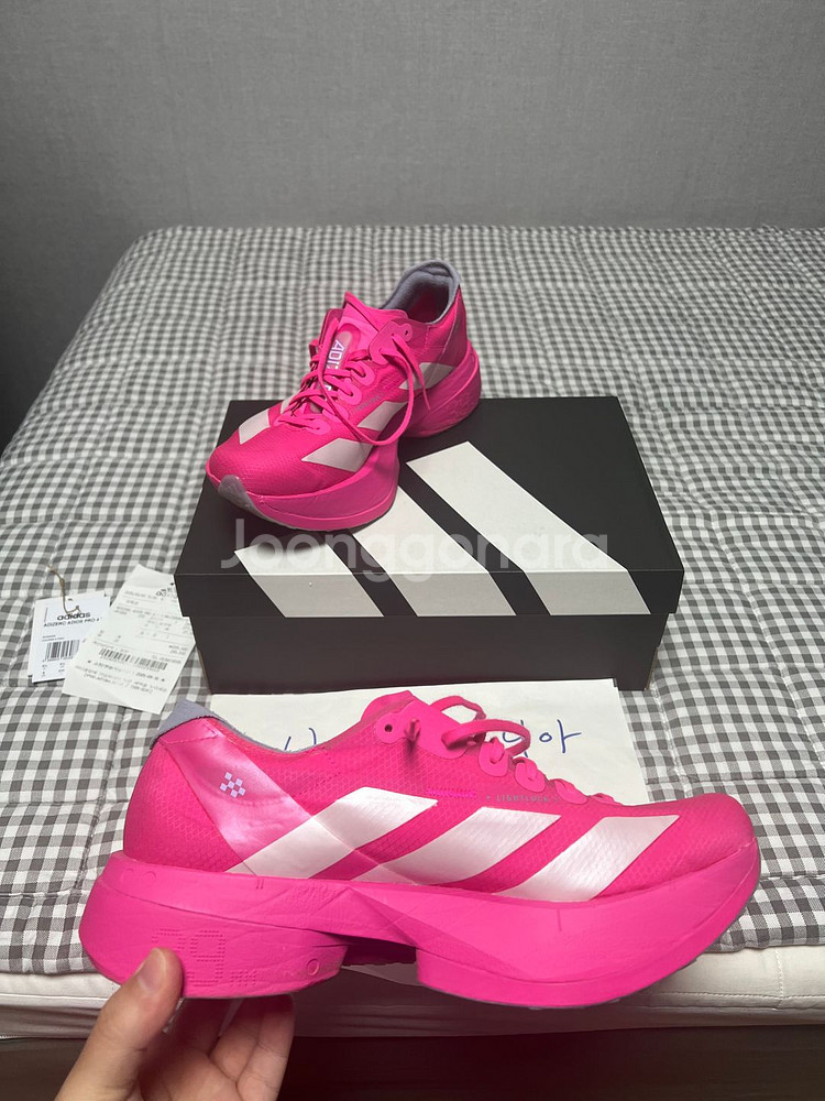 270 아디다스 아디제로 아디오스 프로 4 쇼크 핑크 제로 메탈릭--2