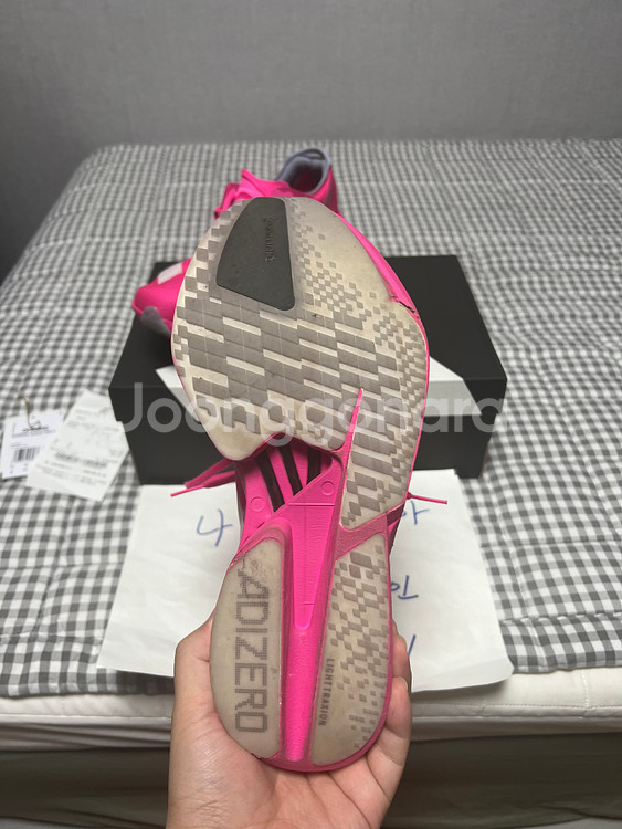 270 아디다스 아디제로 아디오스 프로 4 쇼크 핑크 제로 메탈릭--6