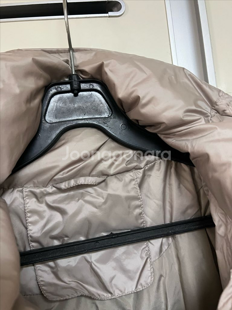 제평 메종드메이어 덕다운 숏패딩 오리털 점퍼 자켓 봄버 유광 베이지 하이넥--7