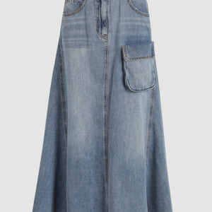 럭키슈에뜨 데님 롱 스커트