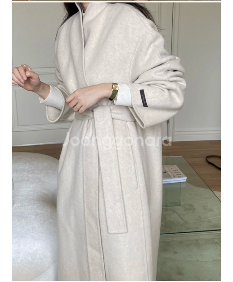 오케이플레이스 캐시미어 울 코트 (아이보리)--0