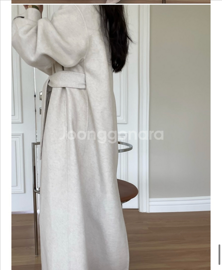 오케이플레이스 캐시미어 울 코트 (아이보리)--2