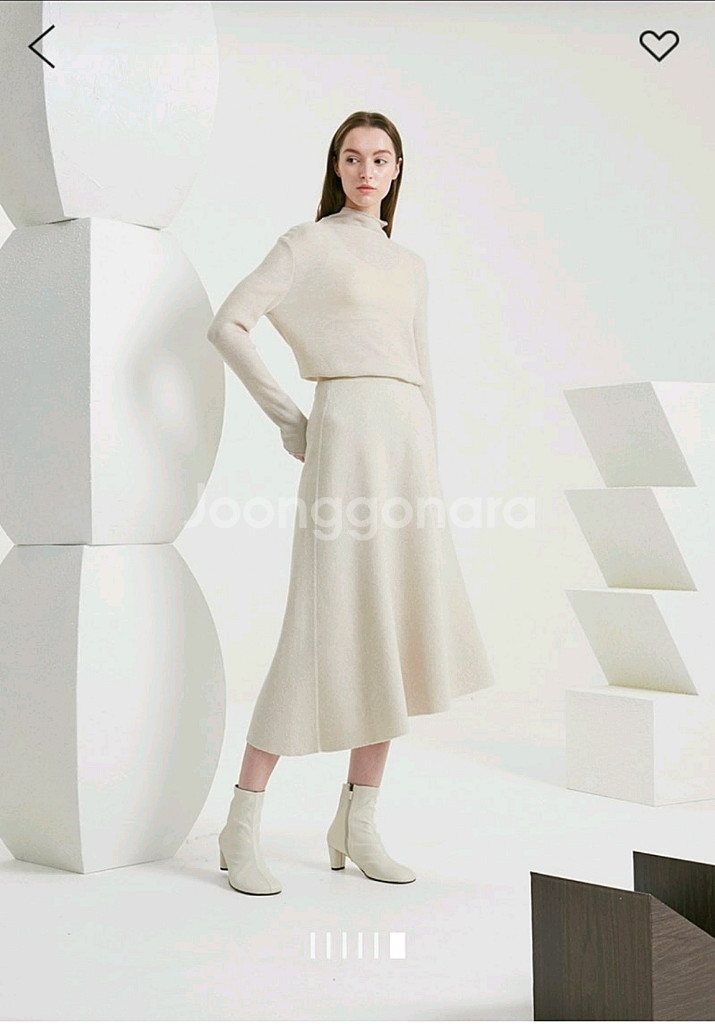 타임 캐시미어 블렌드 니트 스커트 랑방 마인 더캐시미어--1