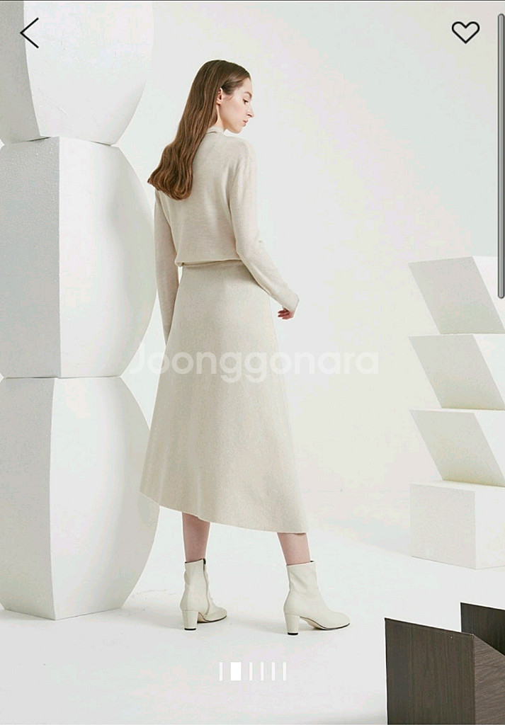 타임 캐시미어 블렌드 니트 스커트 랑방 마인 더캐시미어--2