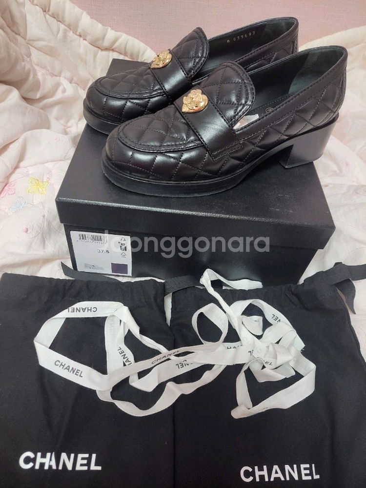 정품)최저가급처5번정도신은! 샤넬 하트 로고 로퍼 구두--0