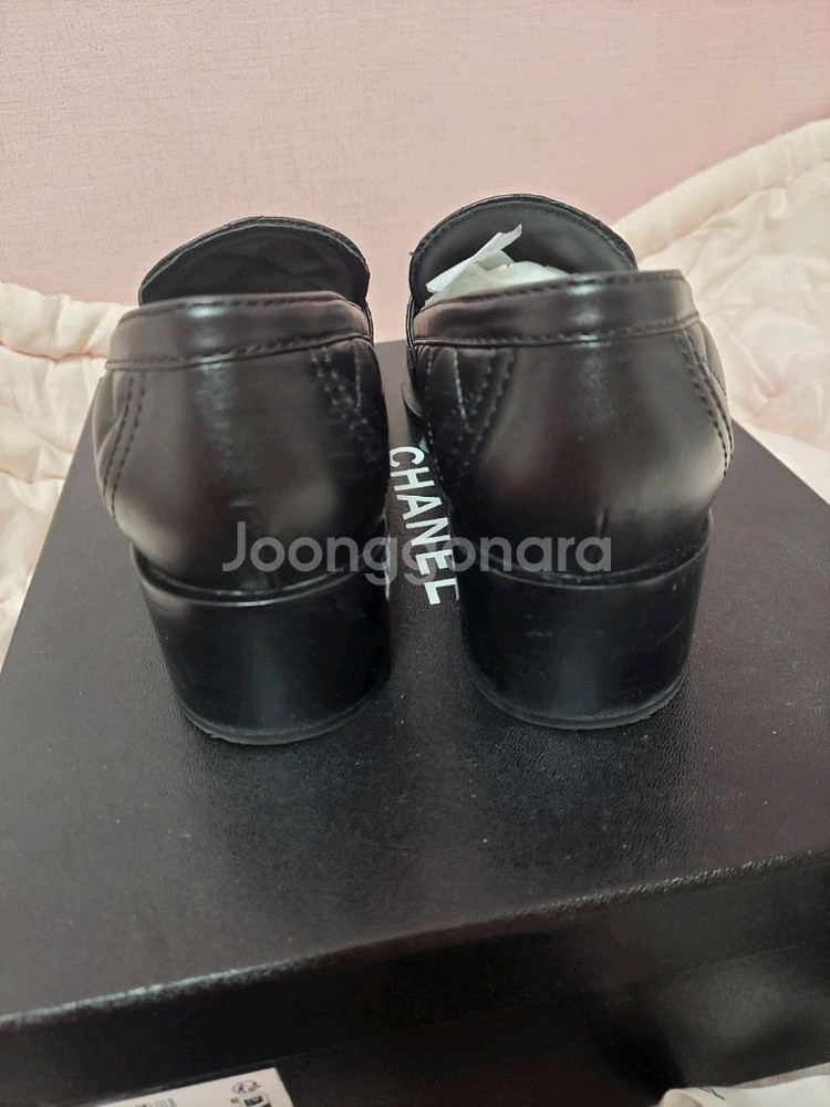 정품)최저가급처5번정도신은! 샤넬 하트 로고 로퍼 구두--6