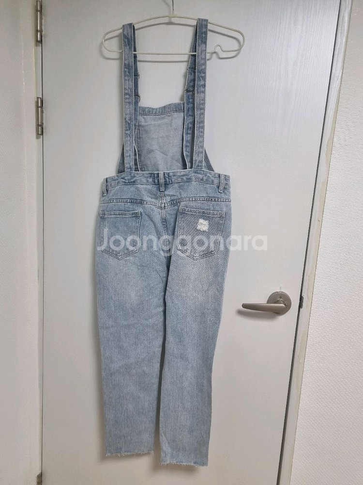 데님 찢청 멜빵 m사이즈--1