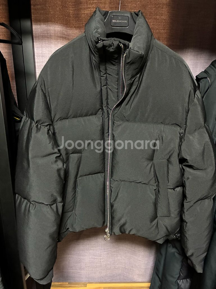 솔리드옴므 숏패딩점퍼 48사이즈(1회 착용)--0