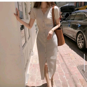 다크로맨스 골지 니트 원피스