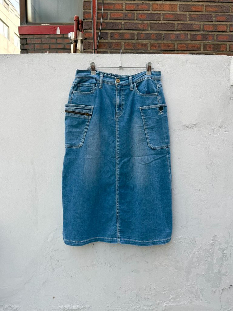 필드코어 유틸리티 워크 데님 스커트 청치마--7