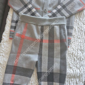 버버리 아기 체크 상하복 세트