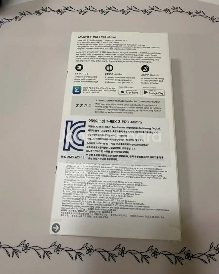 어메이즈핏 티렉스3 프로 48mm 블랙(미개봉)--1