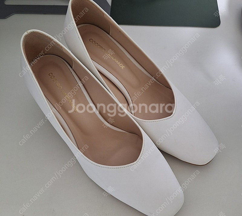 화이트 펌프스힐 여성화 빅사이즈 여성구두 260--3