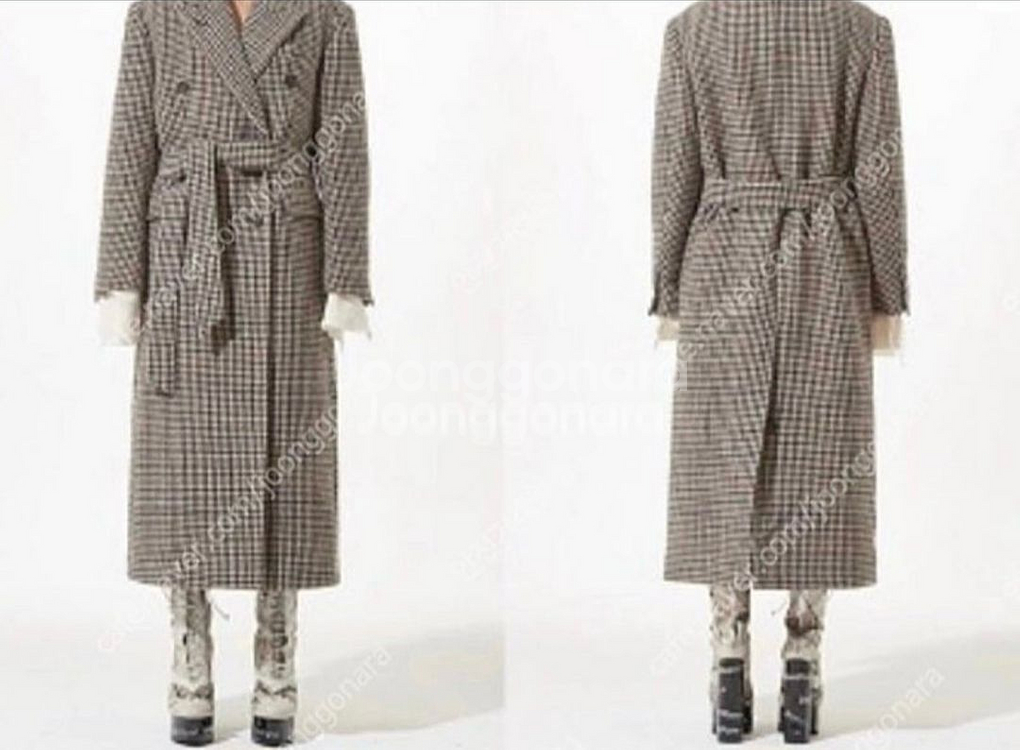 인스턴트펑크 체크더블 코트--0