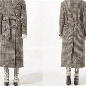 인스턴트펑크 체크더블 코트