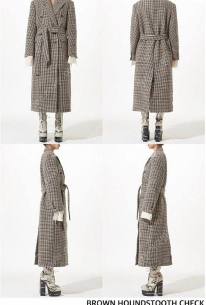 인스턴트펑크 체크더블 코트--1