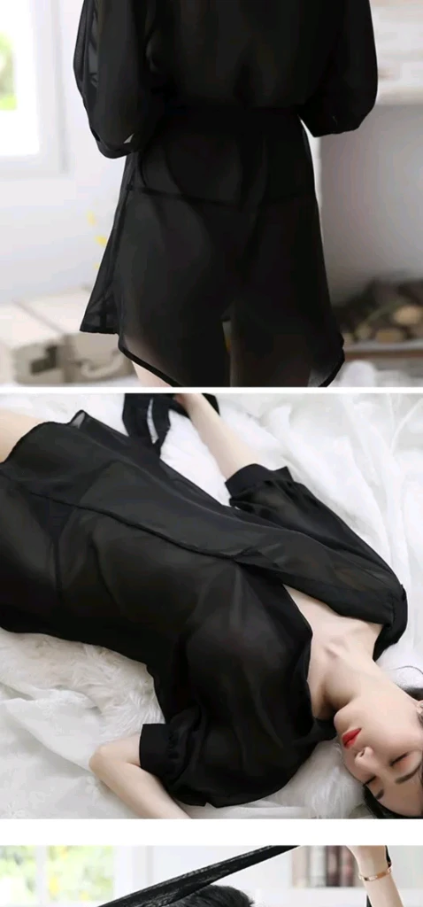 3종*이벤트 란제리 시스루 셔츠형 슬립,티팬티 44~88 이미지