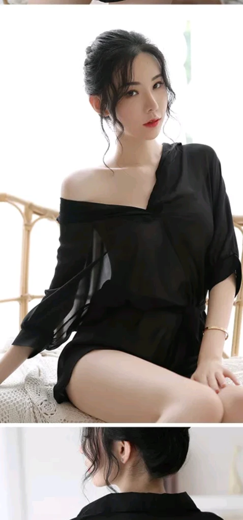 3종*이벤트 란제리 시스루 셔츠형 슬립,티팬티 44~88 이미지