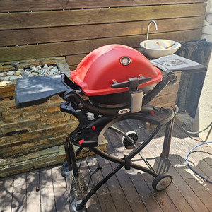 웨버 베이비Q 바베큐 가스그릴 + 카트(스탠드), 커버, 램프, 칩, 이소가스, 바베큐도구 등 풀셋 (Q1250)