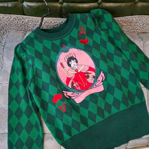 세일 고양이퍼자수 캐시미어니트