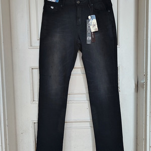 겨울청바지31 블랙진 남성 기모 양모 스판 일자청바지 데님 새상품