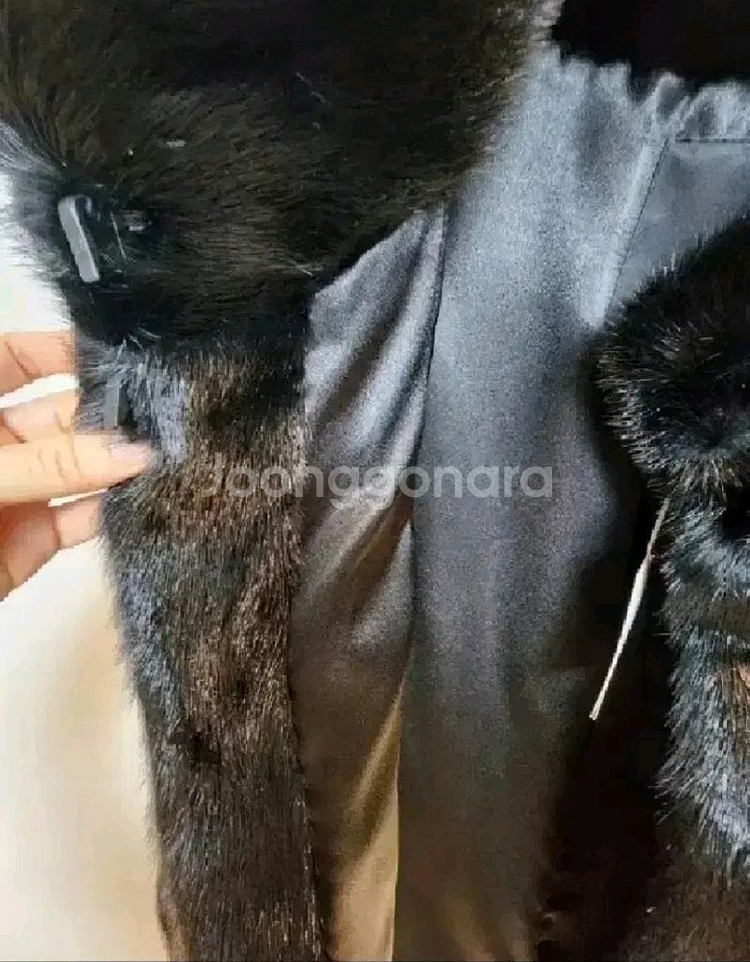 발렌시아 코펜하겐 퍼플등급 휘메일 밍크코트 55사이즈 새제품 블랙컬러--3