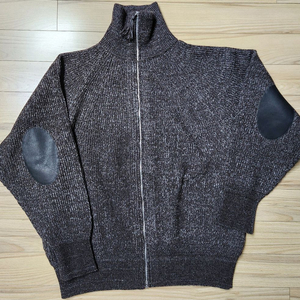 올드조 / 블렌디드 켐피 집업 스웨터 / 바크 40