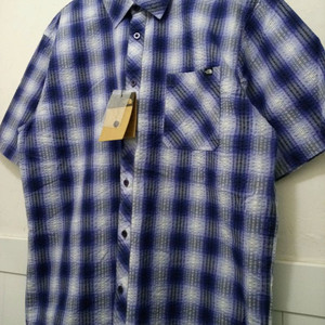 노스페이스 체크 반팔 셔츠 105