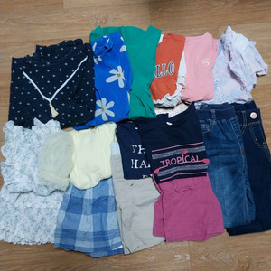 여아 여름옷 세트 및 청바지 120~130