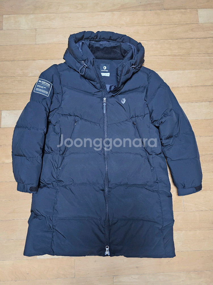 블랙야크키즈블랙 구스 롱패딩 155 팝니다--0