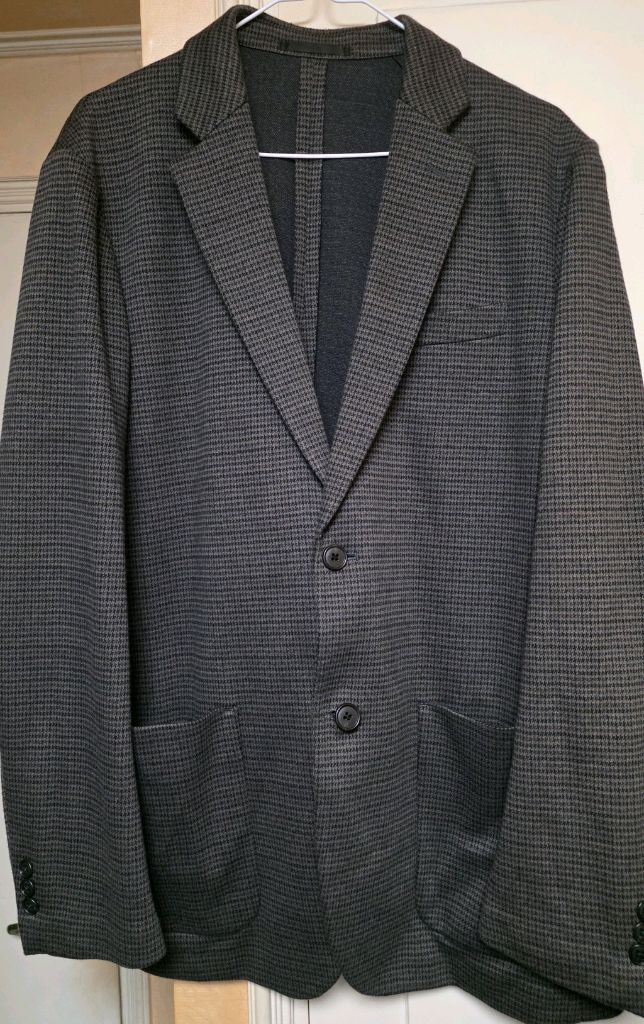 유니클로 체크자켓 블레이저 브라운 xl 105--0