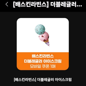 배스킨라빈스 더블레귤러 아이스크림 내일까지 4500원