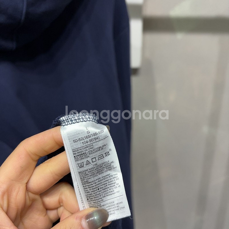 (105) GAP 갭 Y2K 빈티지 기모 자수 후드티--4