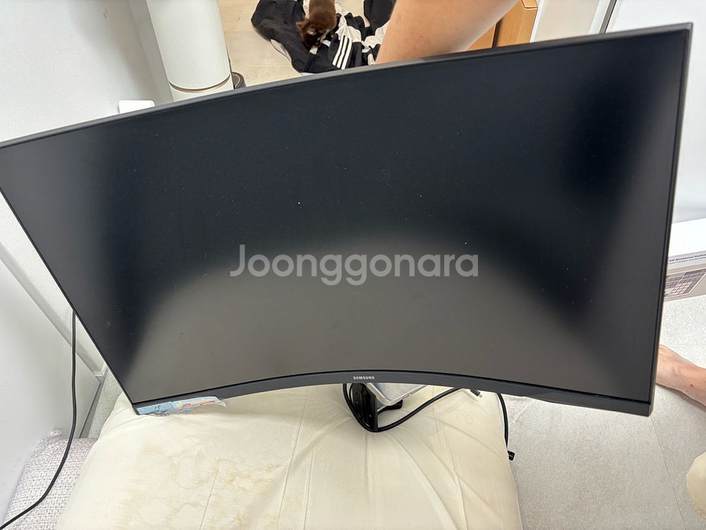 삼성 오딧세이 커브드 모니터 32인치 + 어고트론 모니터암--0