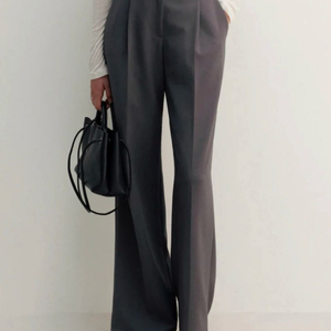 시에 sie 데이 세미 와이드 슬랙스 차콜 스탠다드 스몰 새상품